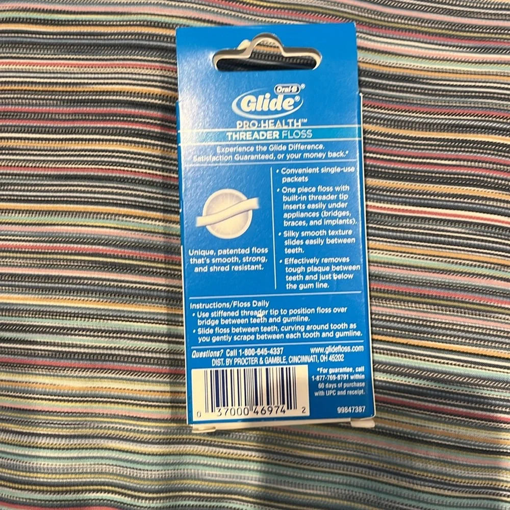 ORIGINAL Oral-B GLIDE Pro-Health THREADER FLOSS 30 single use packets